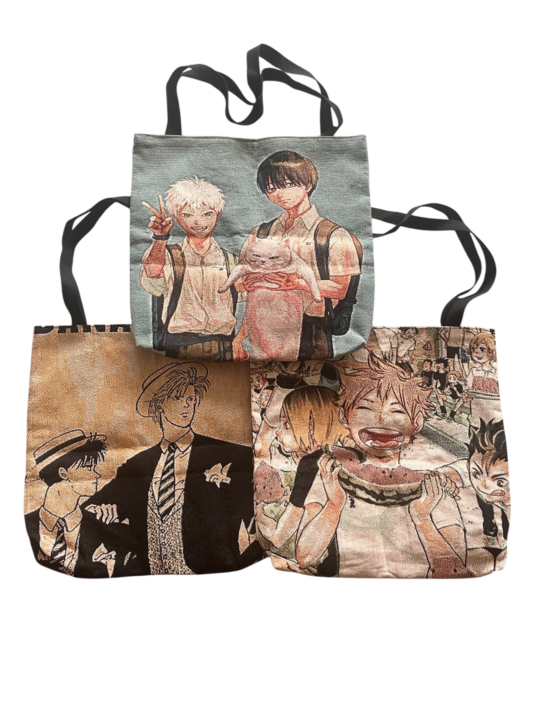 Woven manga totes  (ships in 1-week)
